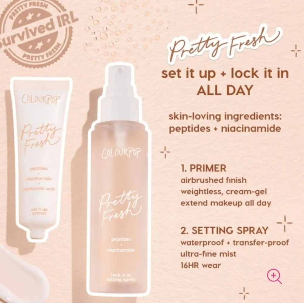 ColourPop Pretty Fresh Lock It In Setting Spray, 100ml, NIB